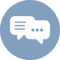 Two thought bubble icons