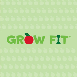 logotipo de ​​​​​​​grow fit con apple