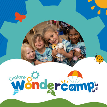 Explore Wondercamp summer program with four smiling girls